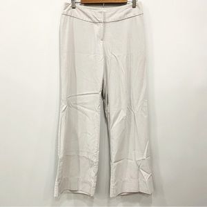 J. JILL 6P Light Grey Wide Leg Tencel Bamboo Ankle Pants Minimalist City Travel